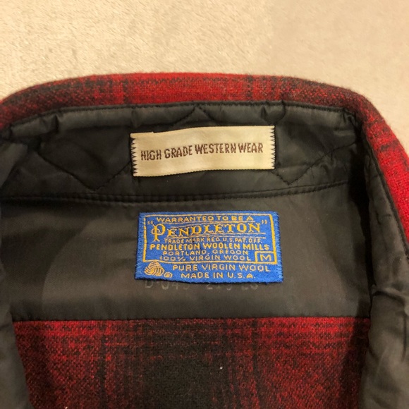 Men’s M Vintage Pendleton Wool Shirt Buffalo Plaid - Picture 3 of 8